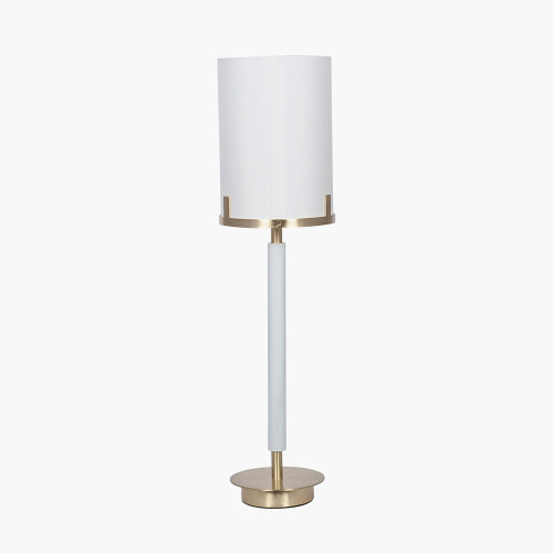 Pacific Lifestyle Midland Champagne Gold Metal And Marble Effect Table Lamp