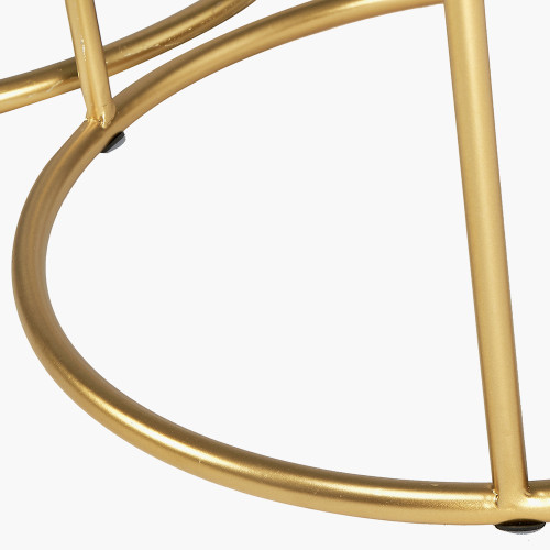 Pacific Lifestyle Milly S/2 Black Marble And Gold Metal Side Tables