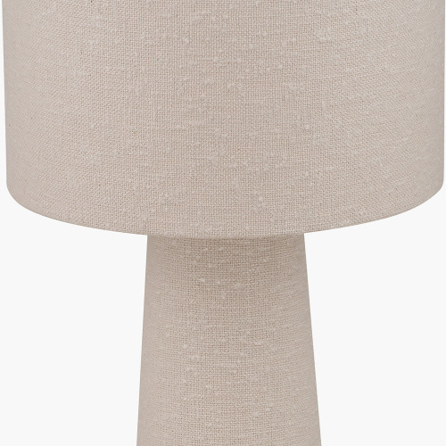 Pacific Lifestyle Mirissa White Slubby Handloom Fabric Floor Lamp