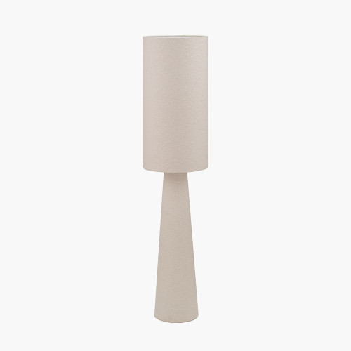 pacific lifestyle Mirissa White Slubby Handloom Fabric Floor Lamp