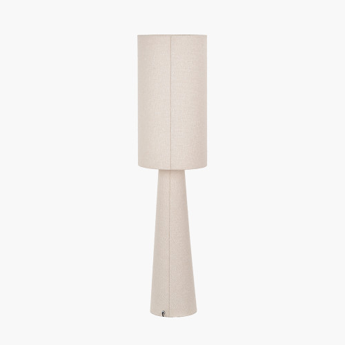 Pacific Lifestyle Mirissa White Slubby Handloom Fabric Table Lamp