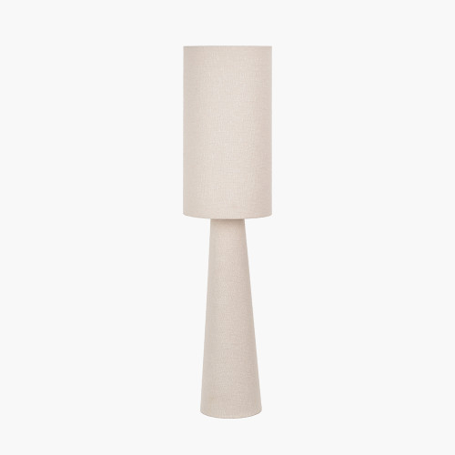 pacific lifestyle Mirissa White Slubby Handloom Fabric Table Lamp