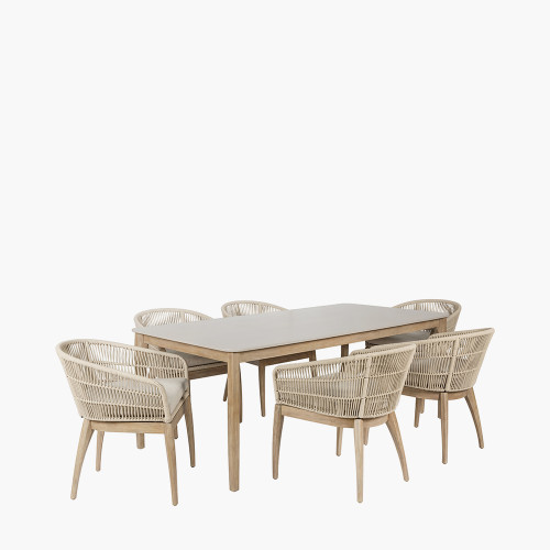 Pacific Lifestyle Moeven Outdoor 6 Seater Dining Set