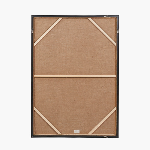 Pacific Lifestyle Monochrome Abstract Canvas With Black Frame