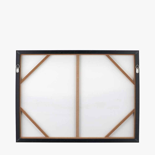 Pacific Lifestyle Monochrome Landscape Canvas With Black Frame