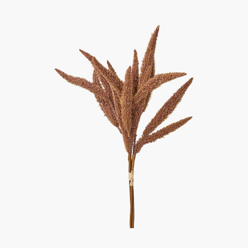 pacific lifestyle Mulberry Brown Foxtail Hand-Tied 3 Stem Bundle Pack of 6