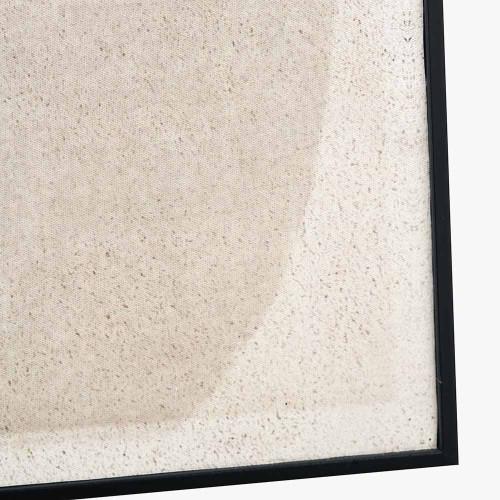 Pacific Lifestyle Natural And Black Canvas With Ovals Design And Black Frame