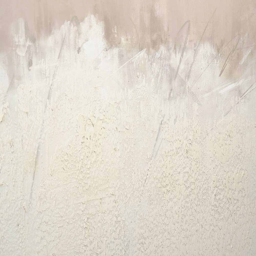 Pacific Lifestyle Natural And White Abstract Canvas With Natural Frame Large