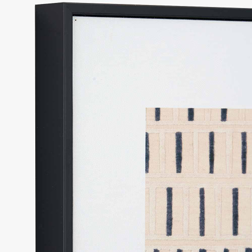 Pacific Lifestyle Natural Canvas With Black Stripe Pattern And Black Frame