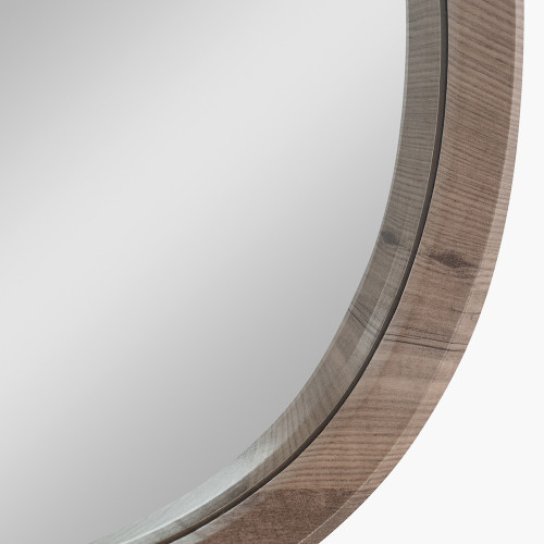Pacific Lifestyle Natural Wood Veneer Curved Wall Mirror