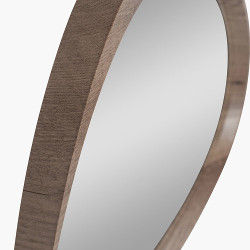 Pacific Lifestyle Natural Wood Veneer Curved Wall Mirror