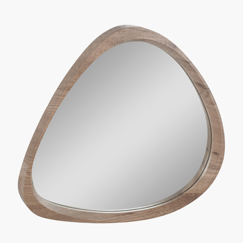 pacific lifestyle Natural Wood Veneer Curved Wall Mirror