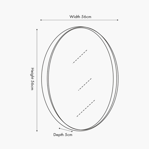 Pacific Lifestyle Natural Wood Veneer Slim Frame Round Wall Mirror