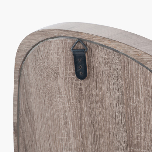 Pacific Lifestyle Natural Wood Veneer Teardrop Shaped Wall Mirror