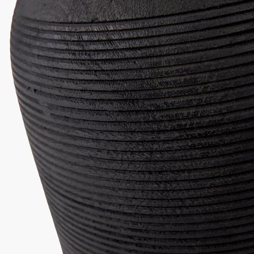 Pacific Lifestyle Nelu Black Engraved Wood Dome Table Lamp Base
