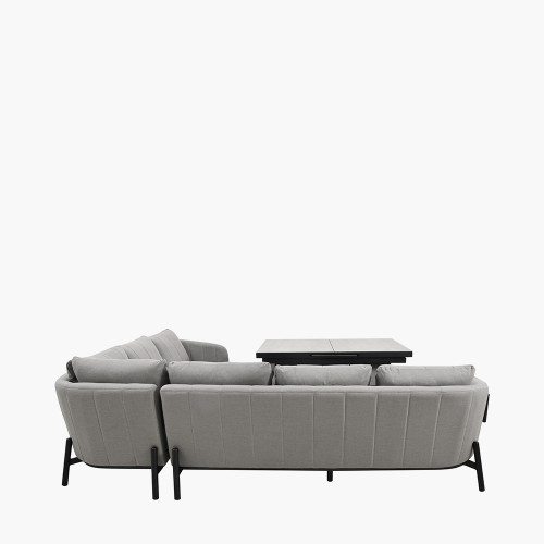 Pacific Lifestyle Nevada Putty Large Outdoor Corner Seating Set With Adjustable Table