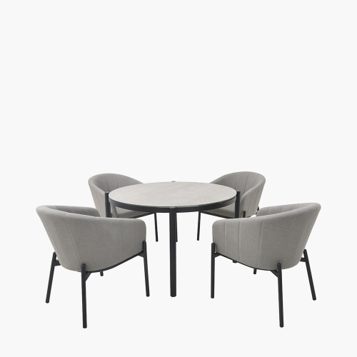 pacific lifestyle Nevada Putty Outdoor 4 Seater Round Dining Set