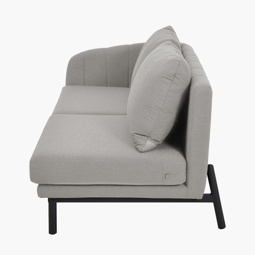 Pacific Lifestyle Nevada Putty Small Outdoor Corner Seating Set With Coffee Table And Footstools