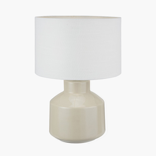 Pacific Lifestyle Nora Cream Crackle Effect Table Lamp