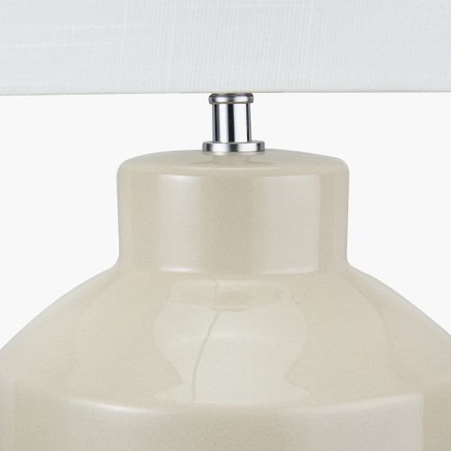 Pacific Lifestyle Nora Cream Crackle Effect Table Lamp