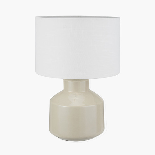 pacific lifestyle Nora Cream Crackle Effect Table Lamp