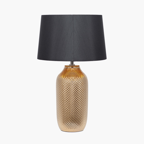Pacific Lifestyle Nova Gold Textured Ceramic Table Lamp