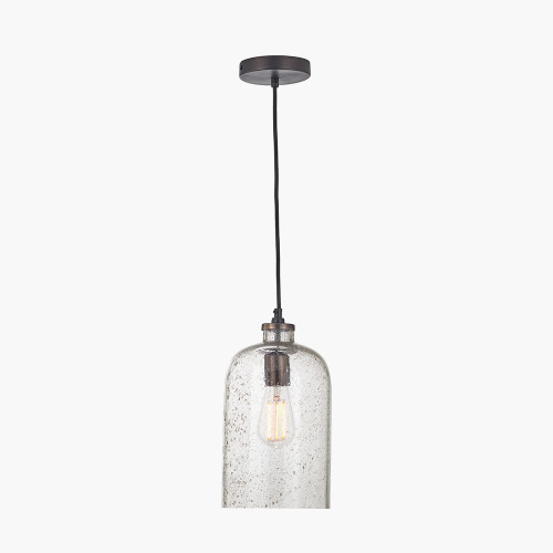 Pacific Lifestyle Ophelia Grey Bubble Glass Pendant