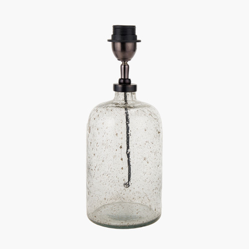 pacific lifestyle Ophelia Small Grey Bubble Glass Table Lamp Base