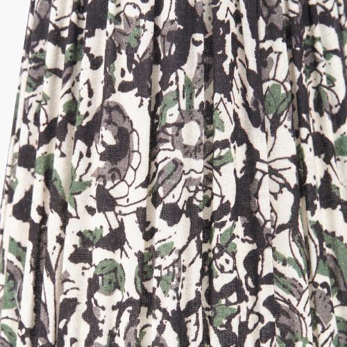 Pacific Lifestyle Ornella 14cm Green Floral Design Mushroom Pleat Tall Tapered Candle Clip Lampshade