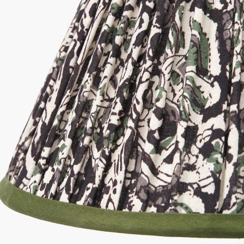 Pacific Lifestyle Ornella 25cm Green Floral Design Mushroom Pleat Empire Lamp Shade