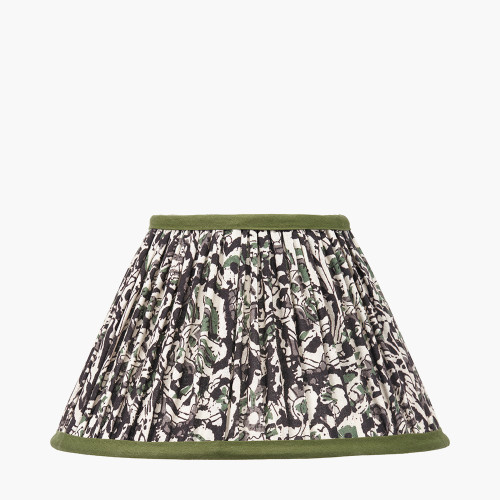 pacific lifestyle Ornella 25cm Green Floral Design Mushroom Pleat Empire Lamp Shade
