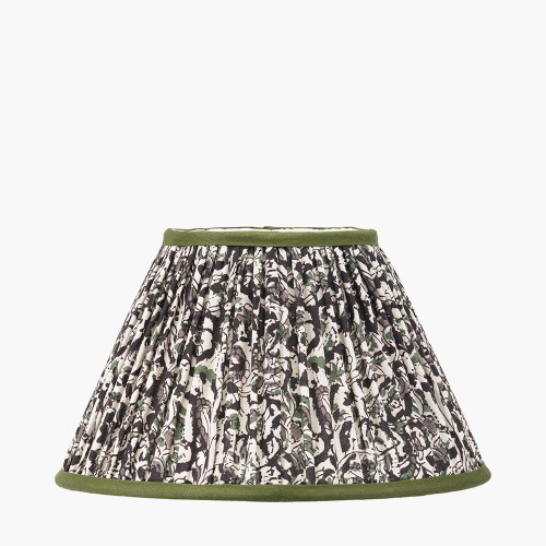 pacific lifestyle Ornella 30cm Green Floral Design Mushroom Pleat Empire Lamp Shade