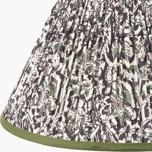 Pacific Lifestyle Ornella 35cm Green Floral Design Mushroom Pleat Empire Lamp Shade