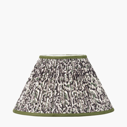 pacific lifestyle Ornella 35cm Green Floral Design Mushroom Pleat Empire Lamp Shade