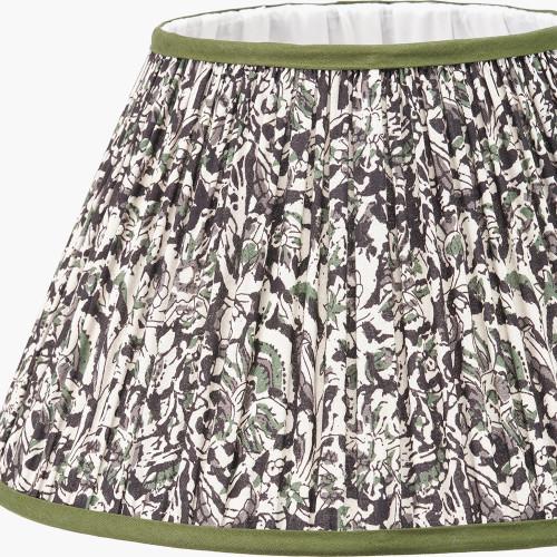 Pacific Lifestyle Ornella 40cm Green Floral Design Mushroom Pleat Empire Lamp Shade