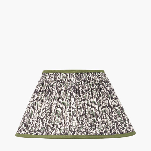 pacific lifestyle Ornella 40cm Green Floral Design Mushroom Pleat Empire Lamp Shade