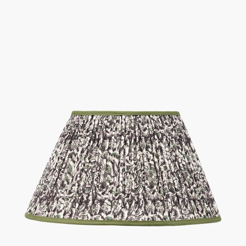pacific lifestyle Ornella 45cm Green Floral Design Mushroom Pleat Empire Lamp Shade