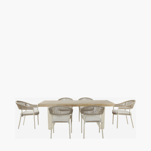 pacific lifestyle Osaka Latte Outdoor 6 Seater Dining Set