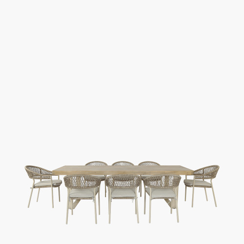 pacific lifestyle Osaka Latte Outdoor 8 Seater Dining Set