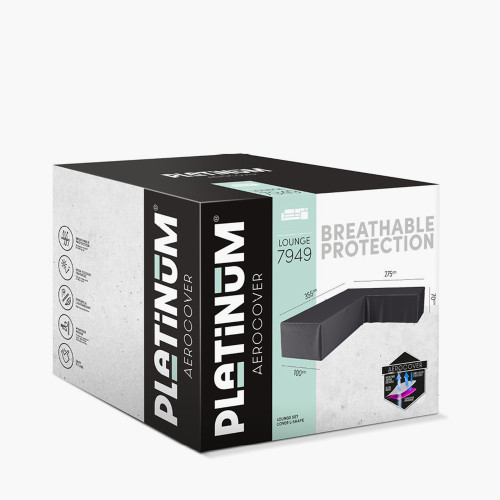 pacific lifestyle Outdoor Seating Set Aerocover Left Hand L-Shape 355 x 275 x 100 x 70