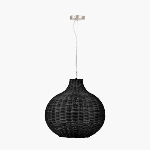 Pacific Lifestyle Allona Black Rattan Pendant