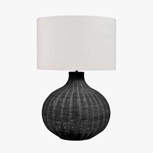 Pacific Lifestyle Allona Black Rattan Table Lamp
