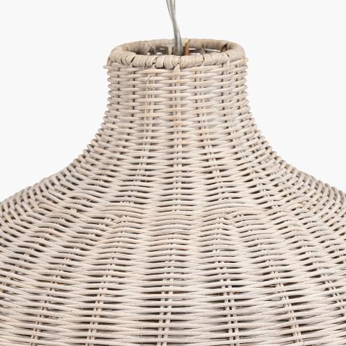 Pacific Lifestyle Allona Grey Wash Rattan Pendant