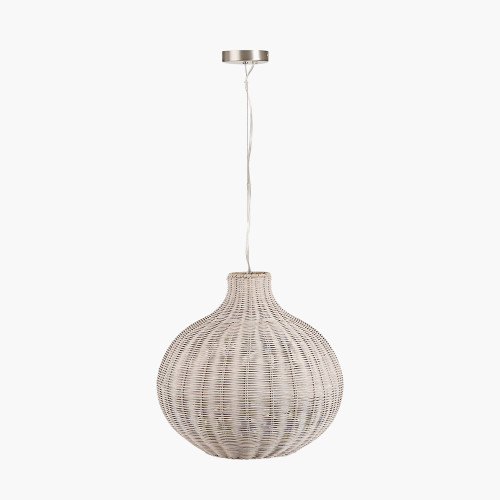 pacific lifestyle Allona Grey Wash Rattan Pendant