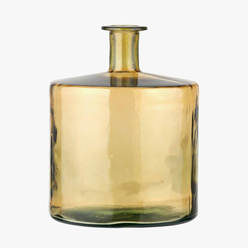 Pacific Lifestyle Amber Recycled Glass Bottle Vase