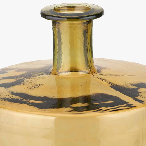 Pacific Lifestyle Amber Recycled Glass Bottle Vase
