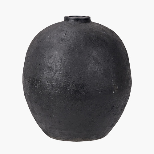 Pacific Lifestyle Black Fibrestone Decorative Vase