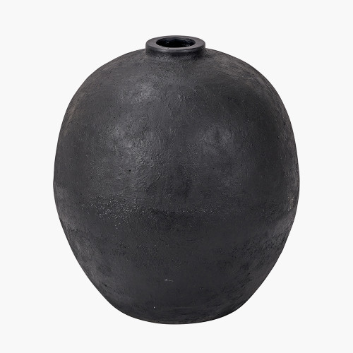 Pacific Lifestyle Black Fibrestone Decorative Vase