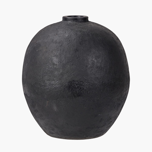 pacific lifestyle Black Fibrestone Decorative Vase