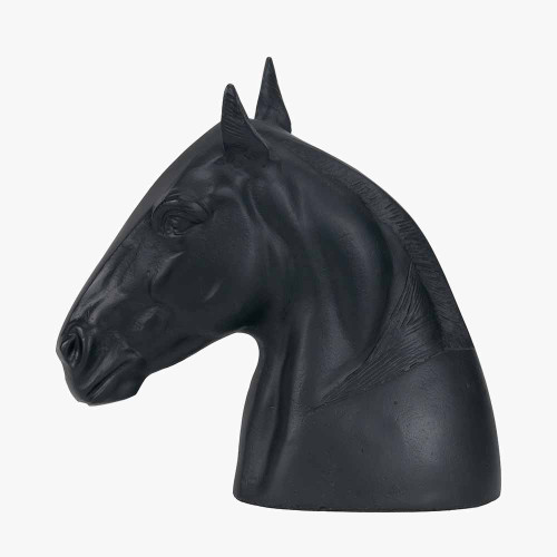 Pacific Lifestyle Black Metal Horse Head Ornament